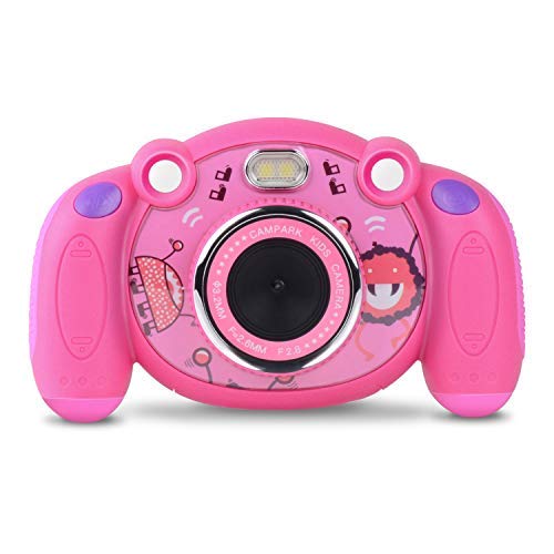 Book Cover Campark Kids Camera Gifts for 3-8 Year Old Girls, Children Camcorders Gift Mini Child Camera for Little Girl with Mic, Non-Slip and Anti-Drop Design for Outdoor Play,Pink