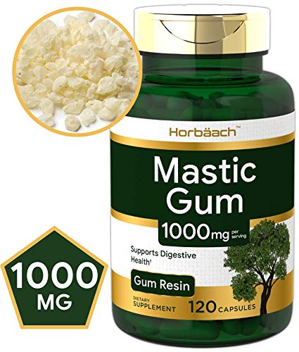 Book Cover Horbaach Mastic Gum 1000mg 120 Capsules | Non-GMO & Gluten Free