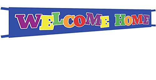 Book Cover Extra Large Welcome Home Banner,Welcome Home Bunting Banner,Homecoming Deployment Return Party Sign - 9.8 x 1.6 Feet