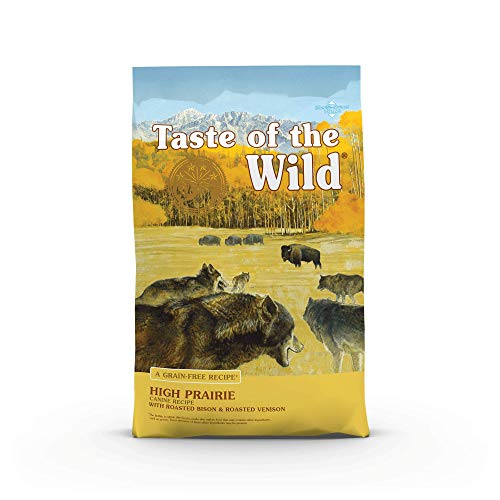 Book Cover Taste of the Wild High Prairie Canine Grain-Free Recipe with Roasted Bison and Roasted Venison Adult Dry Dog Food, Made with High Protein from Real Meat and Guaranteed Nutrients and Probiotics 14lb