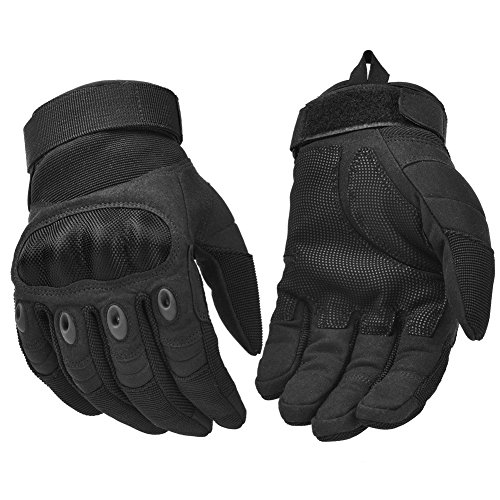 Book Cover Military Tactical Gloves Motorcycle Riding Gloves Army Airsoft Full Finger Gloves Black Medium