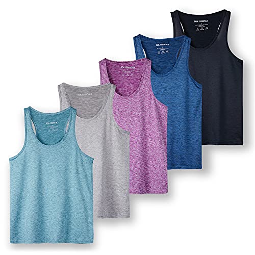 Book Cover 5-Pack Women's Racerback Tank Top Dry-Fit Athletic Performance Yoga Activewear (Available in Plus Size)