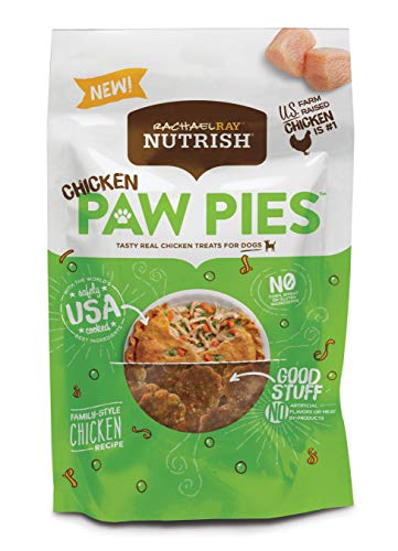 Book Cover Rachael Ray Nutrish Chicken Paw Pies Real Meat Dog Treats, Family Style Chicken Recipe, 12 Ounces