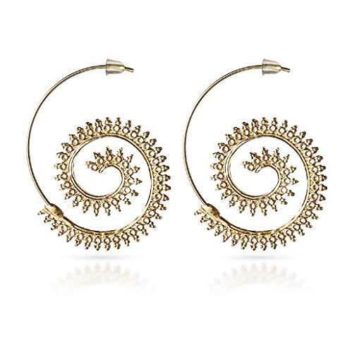 Book Cover Spiral Alloy Water Drop Shape Party Hoop Earrings Fashion Lady Eardrop Jewelry - SoundsBeauty