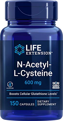 Book Cover Life Extension N-Acetyl-L-Cysteine (NAC) 600mg, 150 Capsules