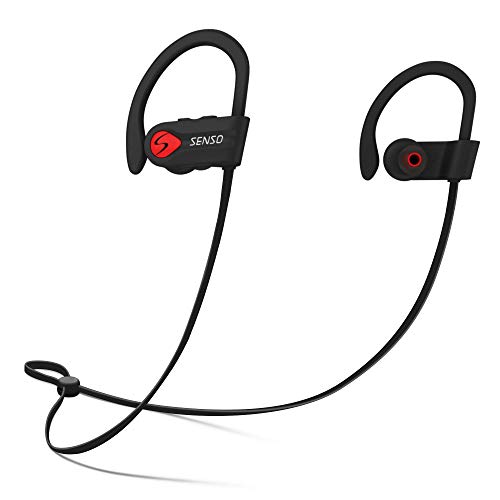 Book Cover Bluetooth Headphones, Wireless Earbuds for Running, Noise Cancelling Headsets for Workout, Sports Earphones Bluetooth 5.0 with Mic, Best Beats Waterproof Cordless Sports Ear Buds for Gym Jogging