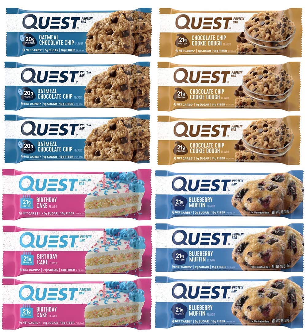 Book Cover Quest Nutrition Protein Bar Delectable Dessert Variety Pack 1. Low Carb Meal Replacement Bar with Over 20 Gram of Protein. High Fiber, Gluten-Free (12 Count)