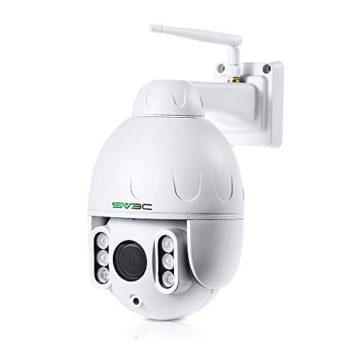 Book Cover SV3C PTZ WiFi Camera Outdoor, 1080p Wireless Security IP Camera, Pan Tilt 5X Optical Zoom, Two Way Audio, 196ft Night Vision, Waterproof Surveillance CCTV, Motion Detection Alarm, Support Max 128GB SD