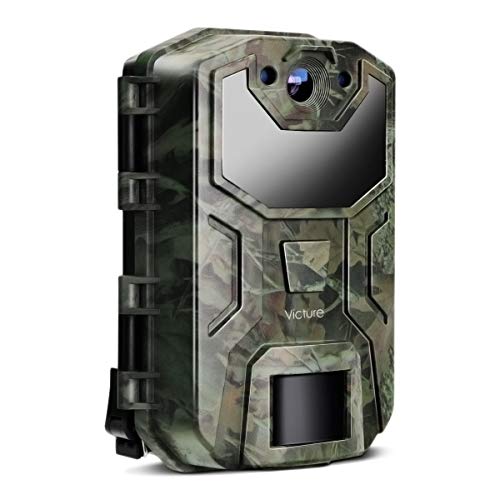 Book Cover Victure Trail Game Camera 20MP 1080HD Night Vision Motion Activated with Upgrade Waterproof Design 38Pcs No Glow IR LEDs for Hunting and Wildlife Watching
