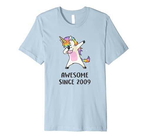 Book Cover Cute Unicorn Shirt Awesome Since 2009 10th Birthday Gifts