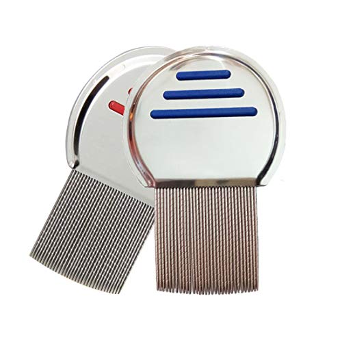 Book Cover 2 Pcs Stainless Steel Hair Dandruff Comb