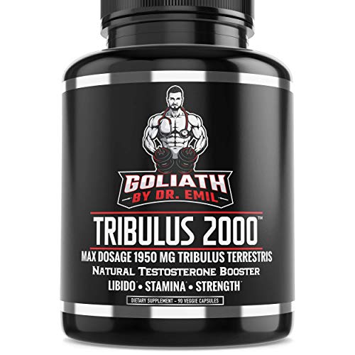 Book Cover Goliath by Dr. Emil - Max Dose 1950 mg Tribulus Terrestris Extract Powder w 45% Steroidal Saponins - Libido and Testosterone Booster (90 Veggie Capsules)