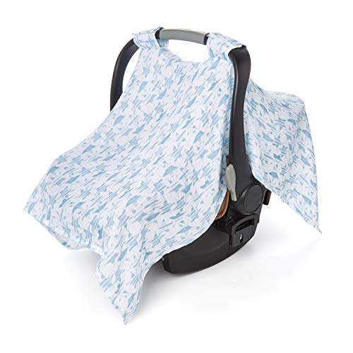 Book Cover aden + anais Essentials Car Seat Canopy Cover, 100% Cotton Muslin, Lightweight and Breathable, Washed Star