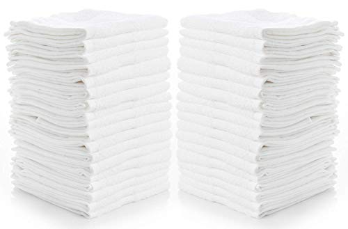 Book Cover Simpli-Magic Cotton Washcloths White, 40 Pack, Size: 12â€x12â€