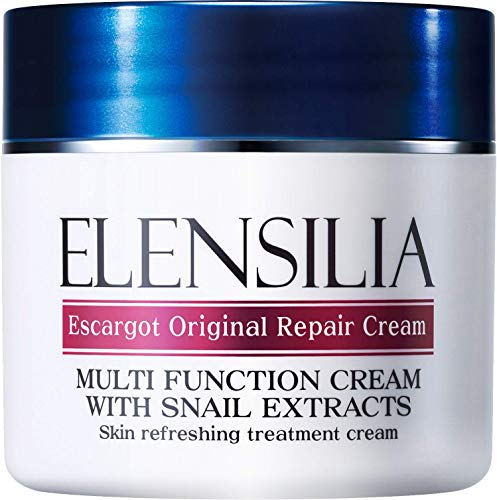 Book Cover Elensilia Escargot Snail Original Repair Cream 1.7 fl.oz Face Moisturizer with Snail Extracts 50g, All in One Recovery Korean Beauty Skincare Cream. Made in Korea