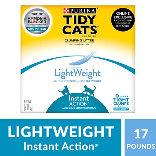 Book Cover Purina Tidy Cats Light Weight, Low Dust, Clumping Cat Litter, LightWeight Instant Action Multi Cat Litter - 17 lb. Box