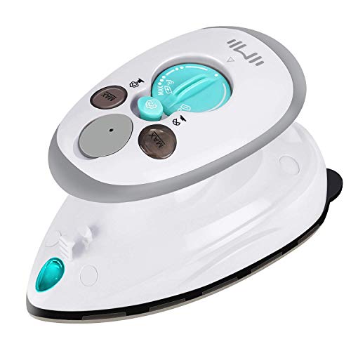 Book Cover IIMII Mini Travel Steam Iron, Dual Voltage 420W Power, Fast Heat Up, Powerful Steam, Non-Stick Soleplate and Compact Design, Best Travel Quilting Sewing Iron