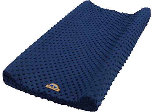 Book Cover BlueSnail Ultra Soft Minky Dot Changing Pad Cover (Navy)