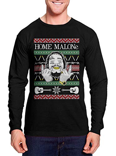 Book Cover Haase Unlimited Home Malone - Post Musician Hip Hop Rap Unisex Long Sleeve Shirt - Black - Large