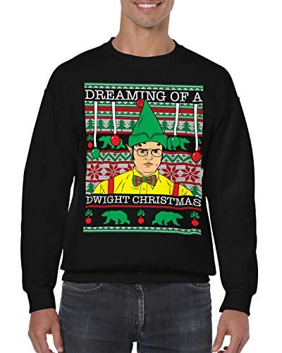 Book Cover SpiritForged Apparel Dreaming of A Dwight Christmas Unisex Crewneck Sweater