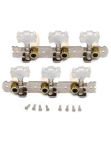 Book Cover Metallor Classical Guitar Tuning Pegs Machine Heads Tuning Keys Tuners Single Hole 3L 3R Chrome.