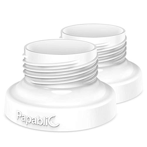Book Cover Papablic Direct Pump Bottle Adapter, for Spectra S1 S2, Avent Breast Pumps to Use with Comotomo Baby Bottles, 2 Pack
