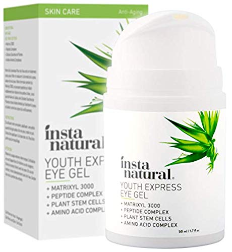 Book Cover InstaNatural - Eye Gel Cream - Wrinkle, Dark Circle, Fine Line & Redness Reducer - Pure & Organic Anti Aging Blend for Men & Women with Hyaluronic Acid - Fight Bags & Lift Skin Under Eyes - 1.7 oz