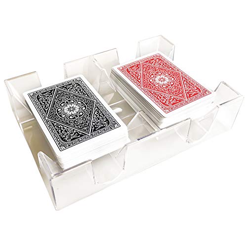 Book Cover YH Poker Yuanhe Clear 2 Deck Canasta Playing Card Tray