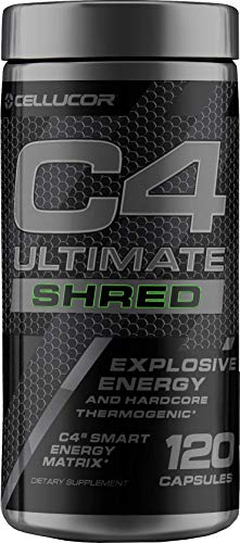 Book Cover C4 Ultimate Shred Pre Workout Capsules | Weight Loss Supplement for Men & Women with Ginger Root Extract| 120 Capsules