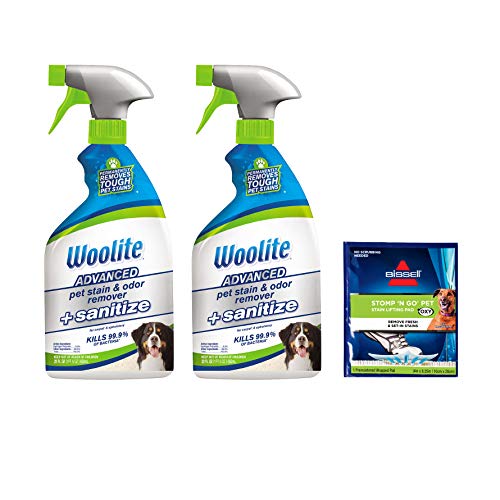Book Cover Bissell Advanced Pet Stain & Odor Remover + Sanitize, 2618, 22oz, Blue (Pack of 2)