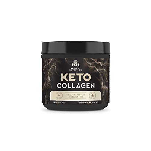 Book Cover Ancient Nutrition KetoCOLLAGEN, Keto Diet Supplement, Types I, II, and III Collagen Plus MCTs, Pure Flavor, 15 Servings, 9.5 oz