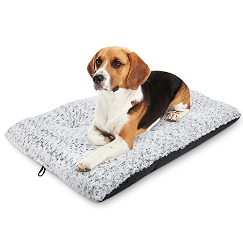 Book Cover Dog Bed Kennel Pad Washable Anti-Slip Crate Mat for Medium Dogs and Cats (30-inch)