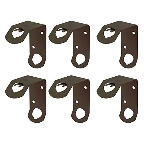 Book Cover Super Tough 6-Pack, Wall Bracket for USA Classroom Stick Flags (Brown)