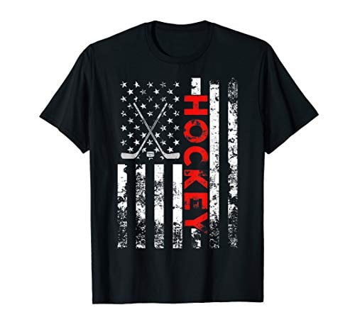 Book Cover American Flag Hockey USA Patriotic Gift T-Shirt