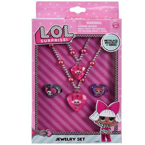 Book Cover L.O.L. Surprise! LOL Jewelry Set- Necklace, Bracelet & Ring Set in Box