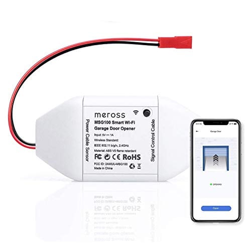 Book Cover Smart WiFi Garage Door Opener Remote, App Control, Works with Alexa, Google Assistant and SmartThings, No Hub Needed