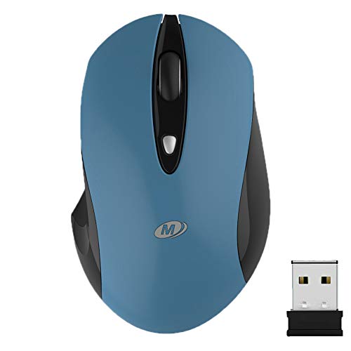 Book Cover Wireless Mouse, MCHEETA 2.4G Laptop Portable Silent Mouse, Slim Optical Quiet USB Mice for Computer, PC, Notebook, Chromebook, MacBook Pro/Air,(Blue)