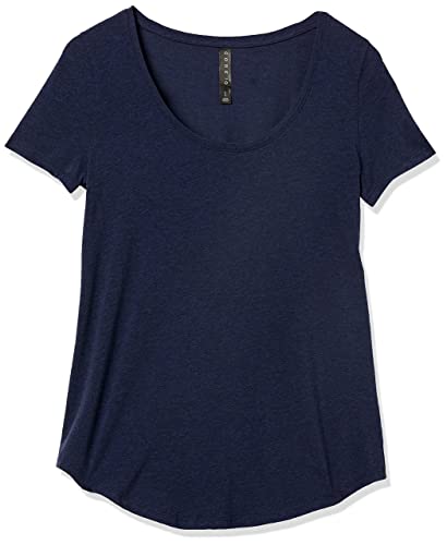Book Cover Amazon Brand - Core 10 Women's (XS-3X) Soft Pima Cotton Stretch Scoop Neck Yoga Short Sleeve T-Shirt