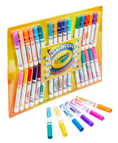 Book Cover Crayola Marker Madness, 34 Broad Line Markers, Scented & Neon, Art Set for Kids, Gift