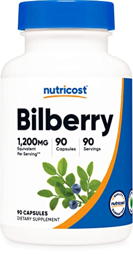 Book Cover Nutricost Bilberry Capsules 1200mg Equivalent (90 Vegetarian Capsules) - Gluten Free and Non-GMO