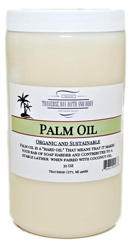 Book Cover Traverse Bay Bath and Body Palm oil, Soap making supplies. Organic, Sustainable, Kosher, 32 fl oz. DIY projects.