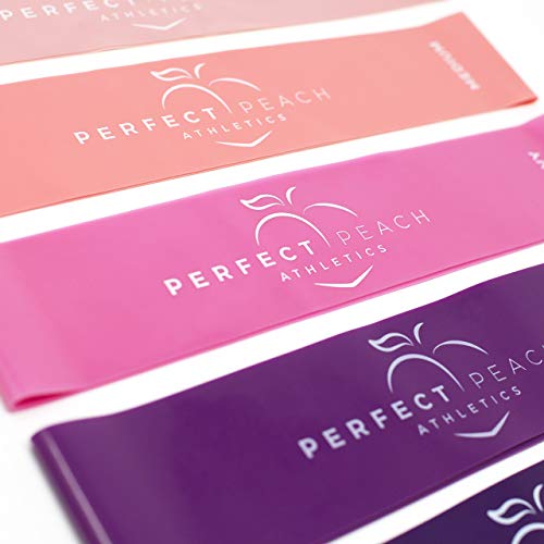Book Cover PERFECT PEACH ATHLETICS Butt Bands - Workout Bands for Legs and Butt - Booty Bands for Working Out Pink Resistance Bands - Resistance Booty Bands - Workout Booty Bands Gym Accessories for Women