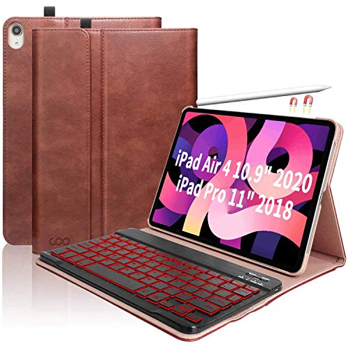 Book Cover iPad Keyboard Case for New iPad Air 4 Generation 10.9