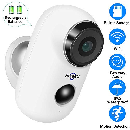 Book Cover 【32GB SD Preinstalled】 Battery Powered Outdoor Camera,Wireless Home Security Camera,Two-Way Audio,App Remote,IP65 Waterproof,Night Vision,Rechargeable Batteries,2.4GHz WiFi,9 Months Encrypted Records