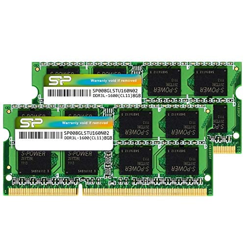Book Cover Silicon Power Hynix IC 16GB (2 x 8GB) Compatible for Apple DDR3L RAM 1600MHz (PC3 12800) 204 pin CL11 1.35V Non ECC Unbuffered SODIMM Laptop Memory Module - Low Voltage
