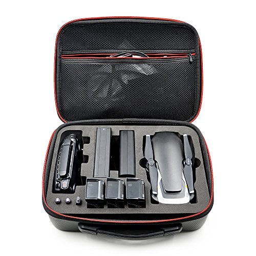 Book Cover YSTFLY Waterproof PU Handbag Storage Bag Carrying Case for DJI Mavic Air Drone Controller 3 Batteries Accessories