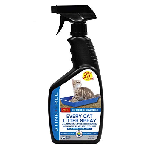 Book Cover Stink Free Every Cat Litter Spray Odor Eliminator - Urine Enzyme Cleaner & Deodorizer Cuts Litter Box Changes in Half! 24 oz Cat & Pet Odor Deodorizer