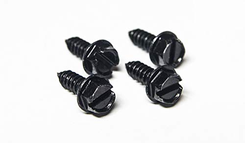 Book Cover Avocat License Plate Screws Standard Size for All Cars, Trucks, and Vans - Black Zinc Plated