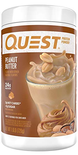 Book Cover Quest Nutrition Peanut Butter Protein Powder, High Protein, Low Carb, Gluten Free, Soy Free, 1.6Pound