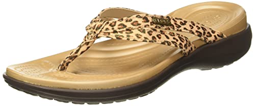 Book Cover Crocs Women’s Capri Leopard Print Strappy Flip Flop | Slip On Leopard Shoes